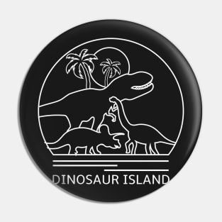 Dinosaur Island Minimalist Line Drawing - Board Game Inspired Graphic - Tabletop Gaming  - BGG Pin