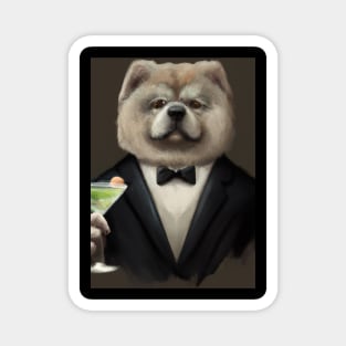 Chow Chow Suit Martini Magnet