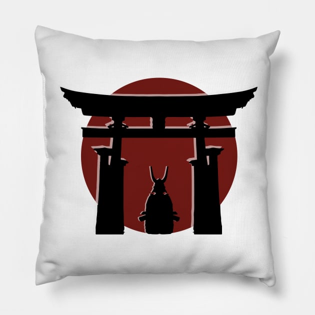 Torii Samurai Pillow by Thrylos Store