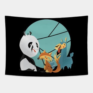 Fox panda and llama animals friend gift Tapestry