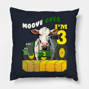 Kids Birthday 3 Year Old Farming Theme Pillow