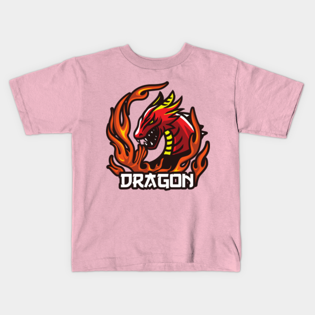 Red Fire Dragon Dragon Logo Kids T Shirt Teepublic