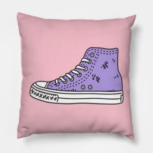 purple sneakers color stroke Pillow