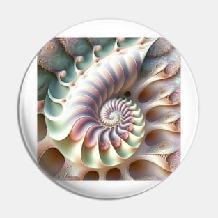 A Fractal Design Featuring a Seashell Pattern Pin