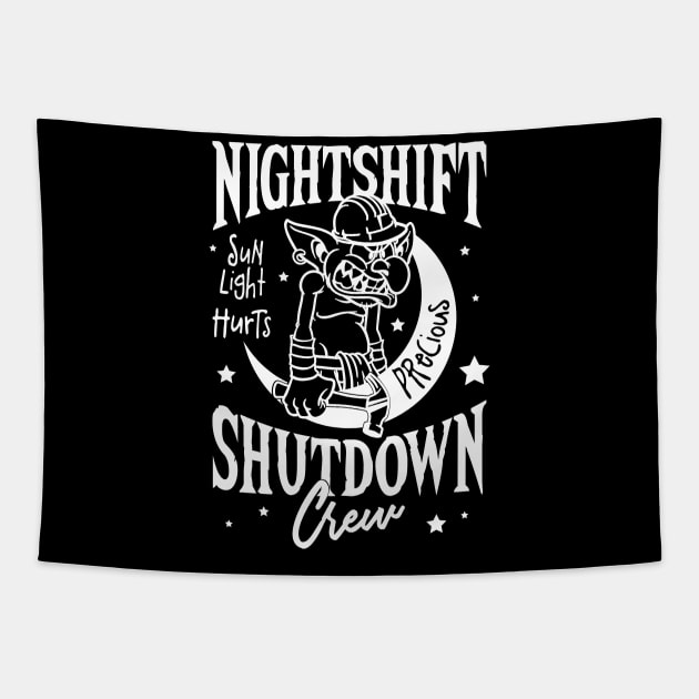 Nightshift Shutdown Tapestry by Scaffoldmob