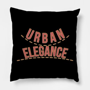 Urban elegance retro aesthetic design Pillow