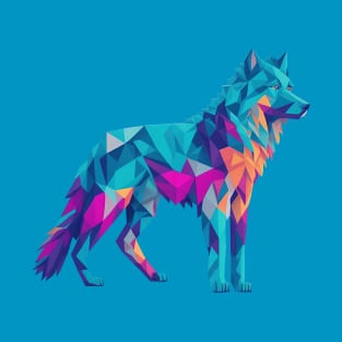 Geometeric Low Poly 3D Wolf T-Shirt