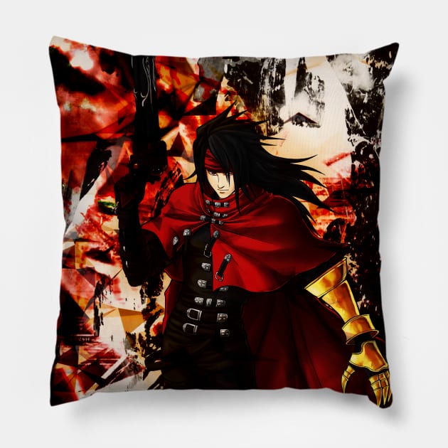 Vincent Valentine Artwork Pillow by mcashe_art