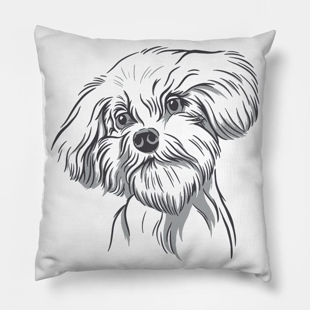 COOL DOG ILLUSTRATION Pillow by GoshaDron