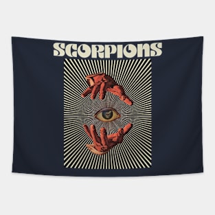 Hand Eyes Scorpion Tapestry