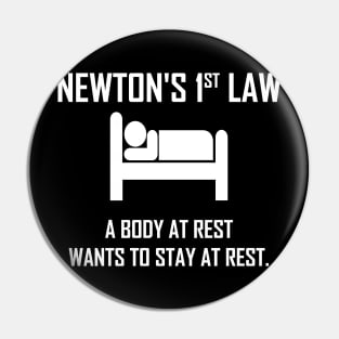 Newton's First Law- Funny Physics Pin