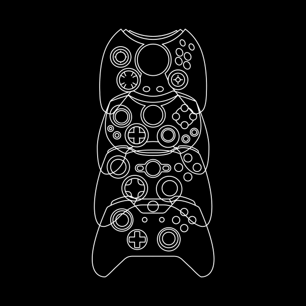 Xbox Controller Evolution (White Lines) by ZeroSagitary