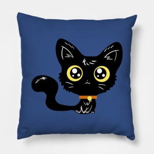 Adorable Black Cat Pillow