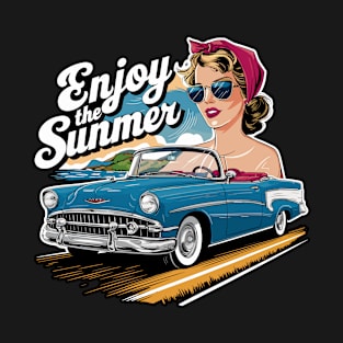 Cabrio Women Enjoy the Summer 1950th 1960th T-Shirt