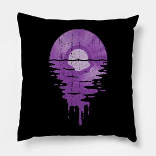 Cool Music Vinyl Record Vintage Retro Purple Pillow