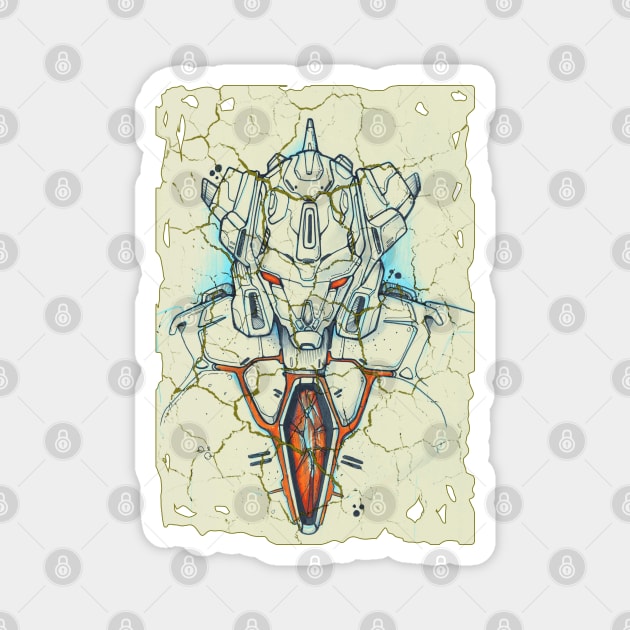 Gundam robot Magnet by INKSPACE