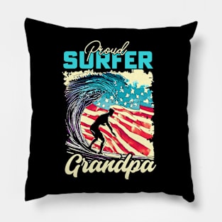 Proud Surfer Grandpa Pillow