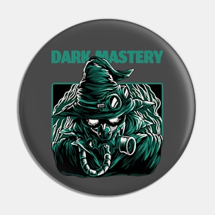 Dark Mystery Man Gas Mask Pin