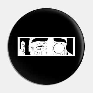 Denken Face Minimalist (NOT TRANSPARENT) - Sousou no Frieren or Frieren Beyond Journey's End Anime and Manga - Black and White Old Mage Characters - February Winter 2024 D9 SNF-154 Pin