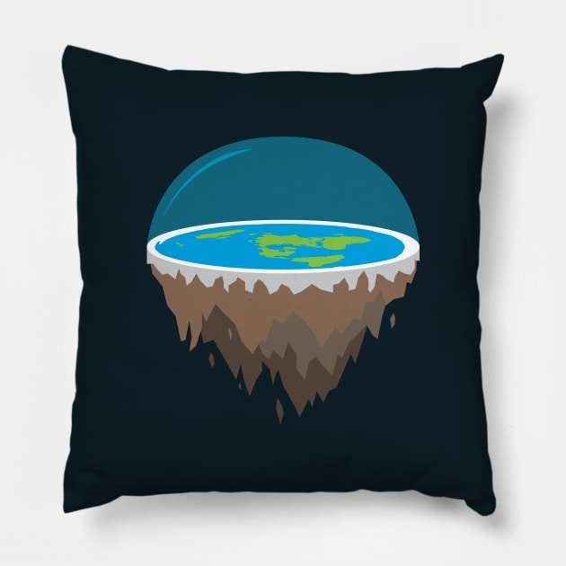 Flat Earth Pillow by silentboy