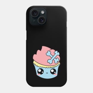 Kawaii Sugar Skull Cupcake Tee Phone Case