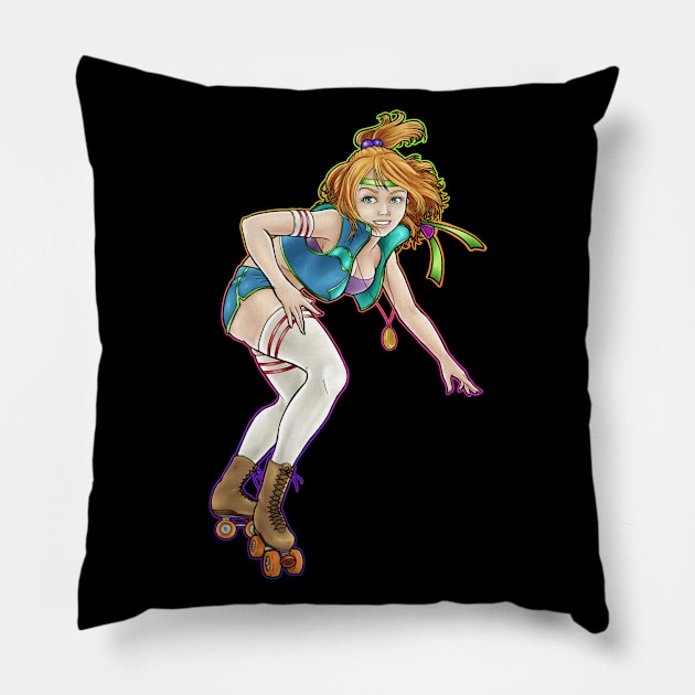 Neon Skater Pillow by ChePanArt