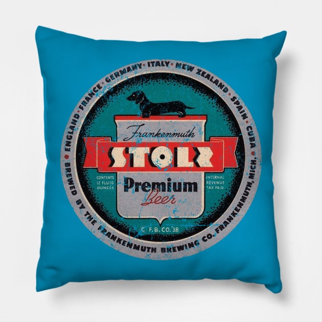 Frankenmuth stolz Premium Beer Pillow by MindsparkCreative