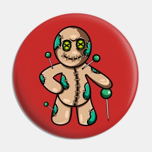 Voodoo Doll Blue Pin