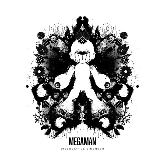 Megaman Ink Blot Geek Psychological Disorder T-Shirt thumbnail