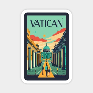 A Vintage Travel Art of the Vatican - Vatican City Magnet