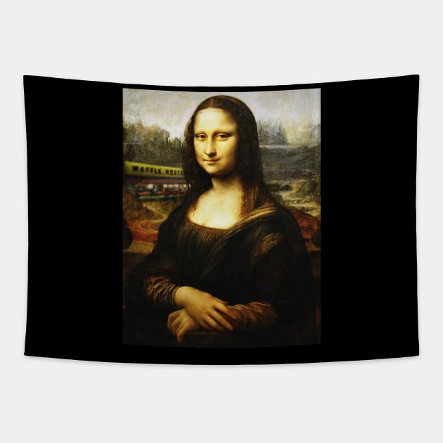 Mona Lisa Waffle House Tapestry by Jan Lewin Art Store