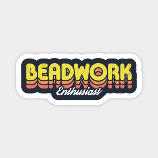 Retro Beadwork Enthusiast Magnet