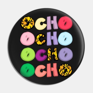 Diagonal Flame Ocho Pin