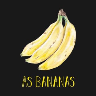 Bananas Portuguese Watercolor Pop Art T-Shirt