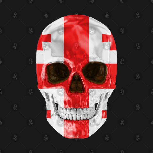 Georgia Flag Skull - Gift for Georgian With Roots From Georgia by Country Flags