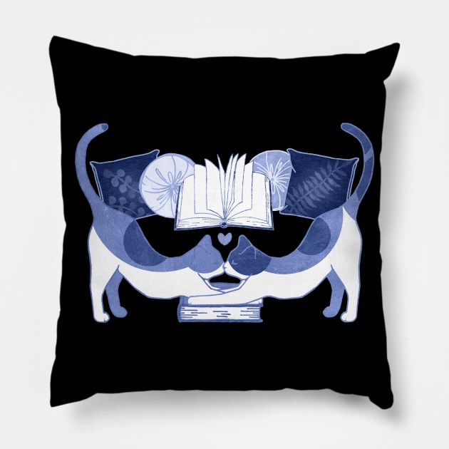 Cozy Cat Love Pillow by PerrinLeFeuvre