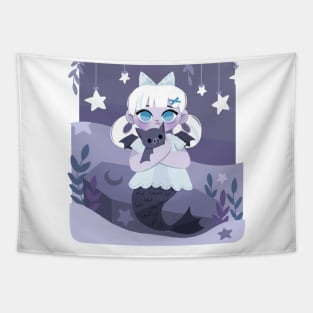 Baby Vampire Mermaid Tapestry