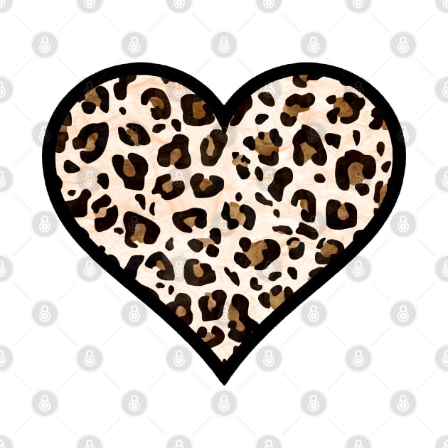 Leopard Print Heart by bumblefuzzies