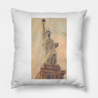 Statue of Liberty - Vintage Pillow