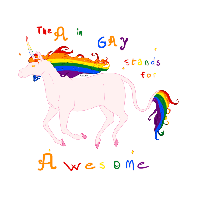 Awesome Gay Unicorn by Resuri