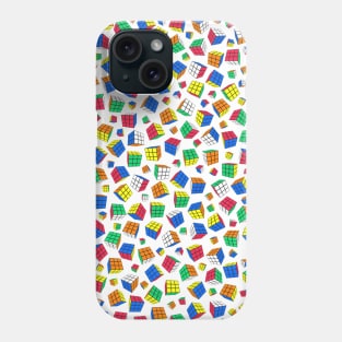 Cubes All Over - Rubik's Cube Design for those who know How to Solve a Rubik's Cube Phone Case