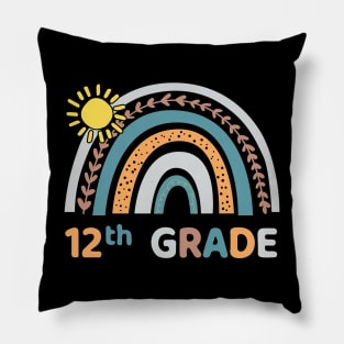 12th Grade Rainbow Teacher Student School Pillow