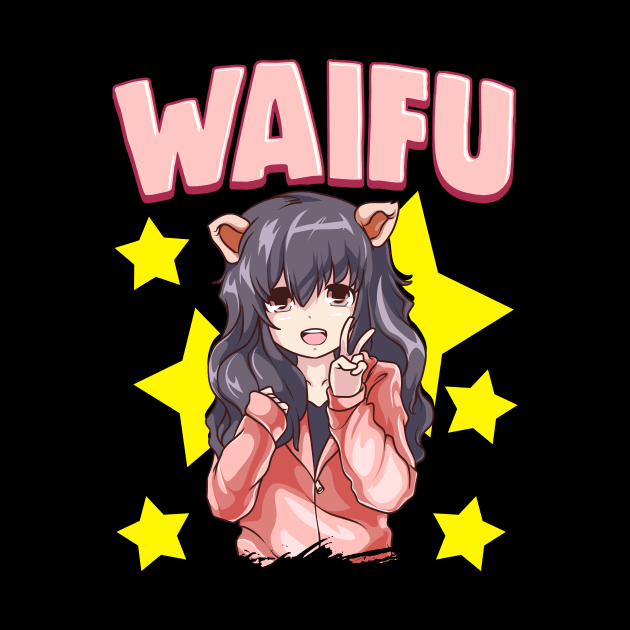 Waifu Anime Girl Japanese Cute Manga Kawaii Senpai by theperfectpresents