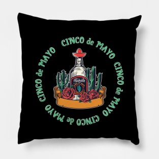 cinco de mayo green tequila Pillow