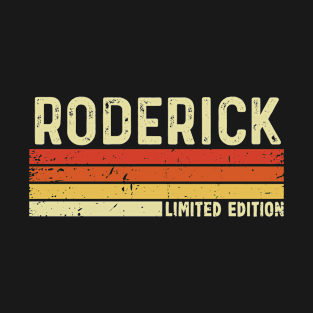 Roderick Name Vintage Retro Limited Edition Gift T-Shirt