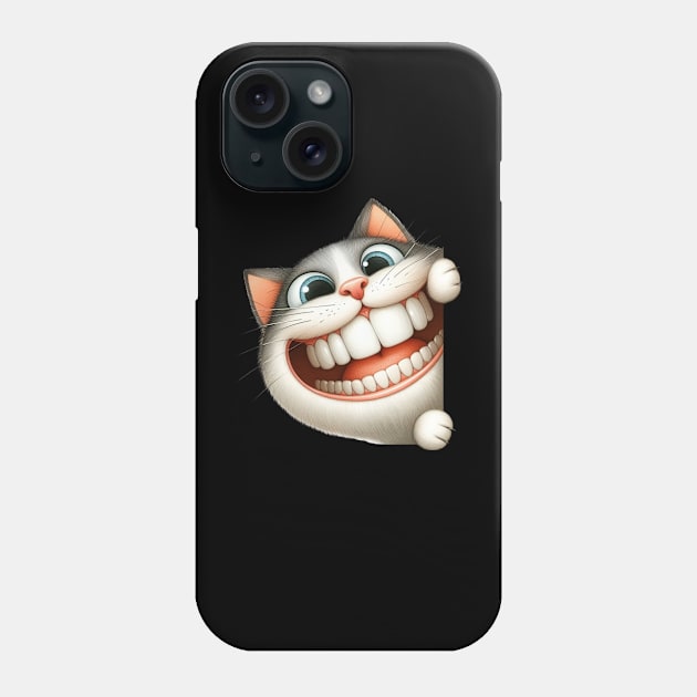 Cute Cat Playing Peek a Boo Phone Case by 1AlmightySprout