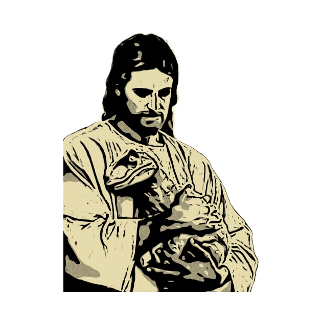 Jesus With Dinosaur by Gembel Ceria