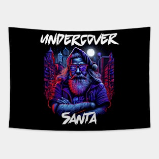 Undercover Santa in Town 4 Tapestry