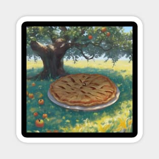 Apple Pie Picture Field Vintage Sweet Kawaii Art Magnet