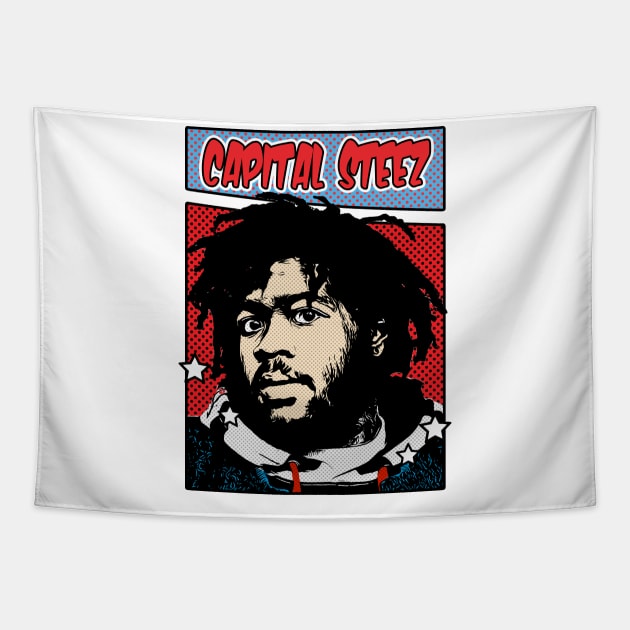 Capital Steez 80s Pop Art Comic Style Tapestry by Flasher